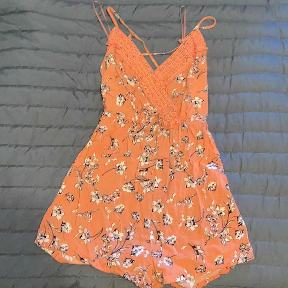 Cute pink romper size small